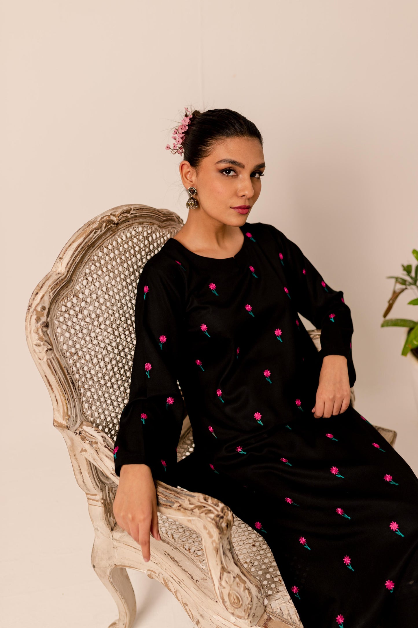 2PC Embroidered Dress- EM-BP14