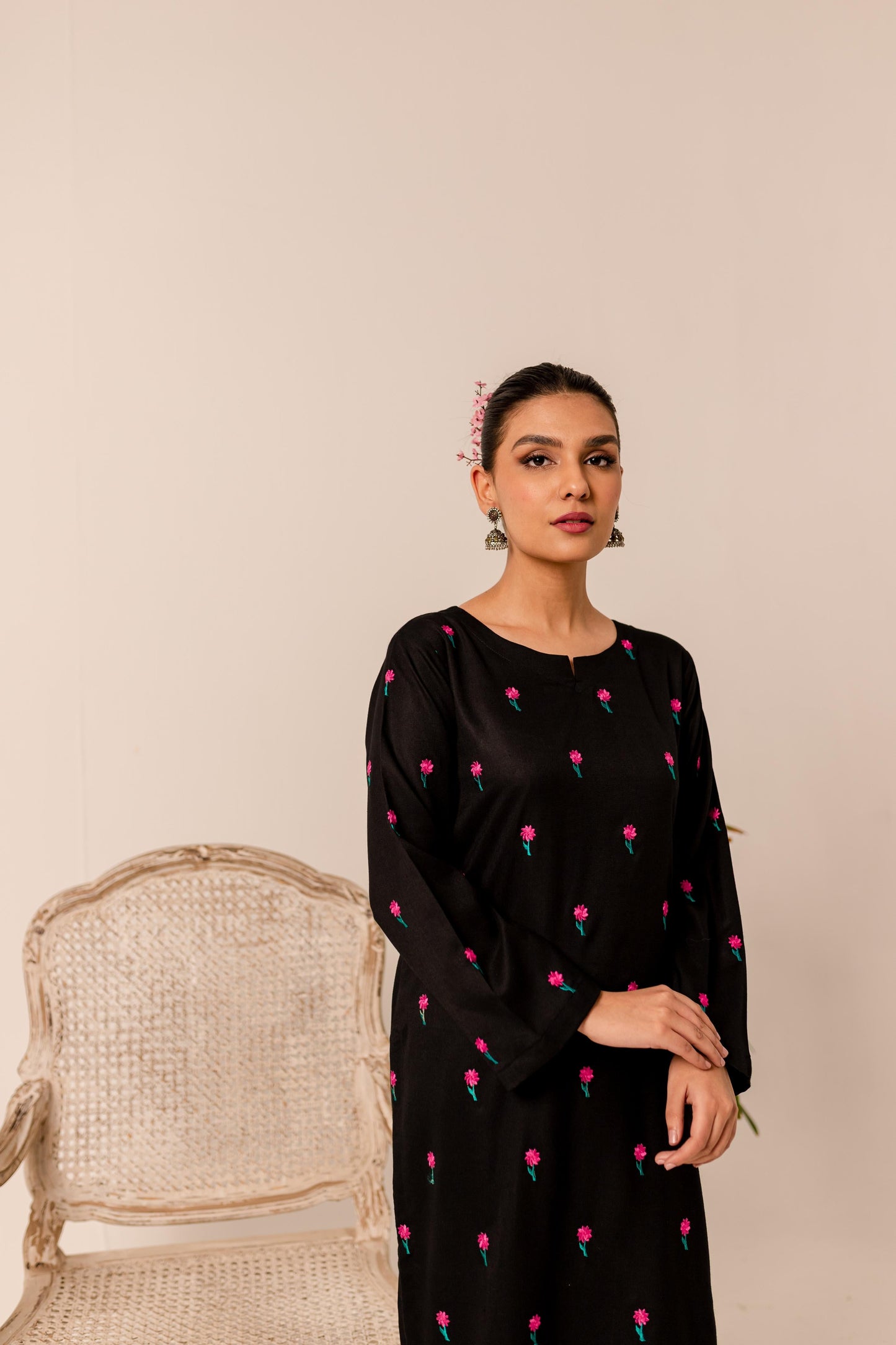 2PC Embroidered Dress- EM-BP14