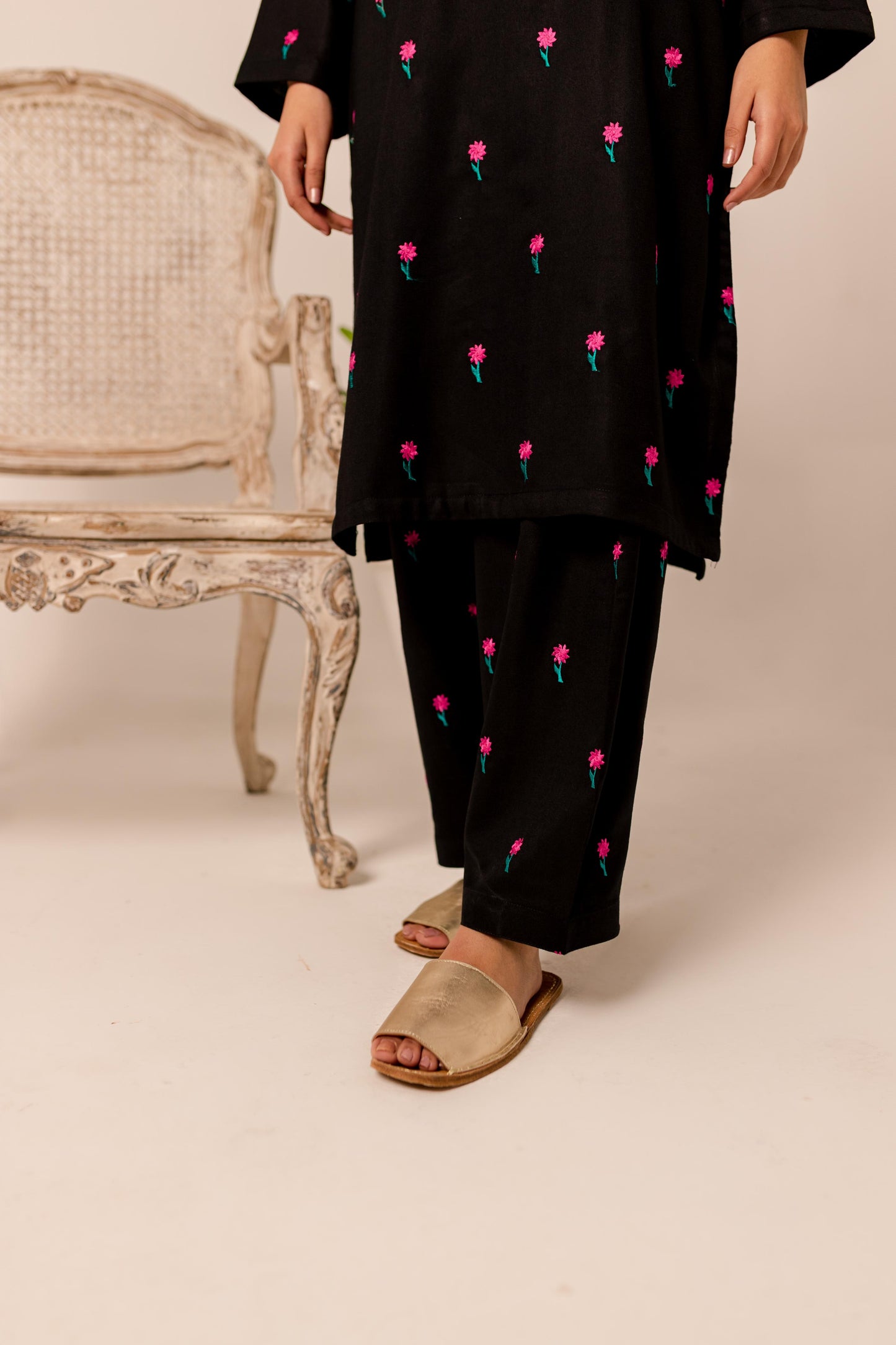 2PC Embroidered Dress- EM-BP14